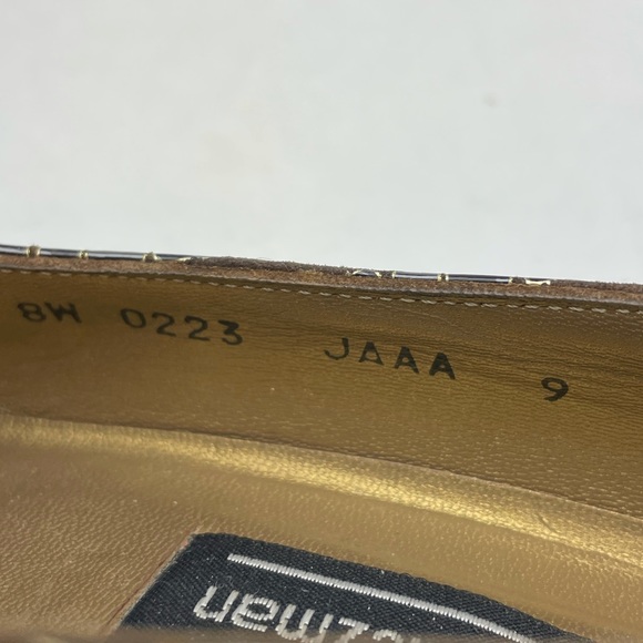 ✨Stuart Weitzman Brown Gold Foil Almond Toe Pumps - Picture 6 of 6